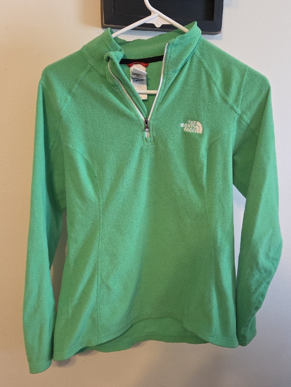 The North Face Mint Green Quarter-Zip Fleece Pullover